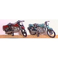 G12a 2 parked Motor Cycles Unpainted Kit OO Scale 1:76