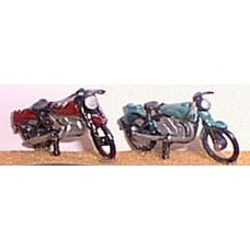 G12a 2 parked Motor Cycles Unpainted Kit OO Scale 1:76
