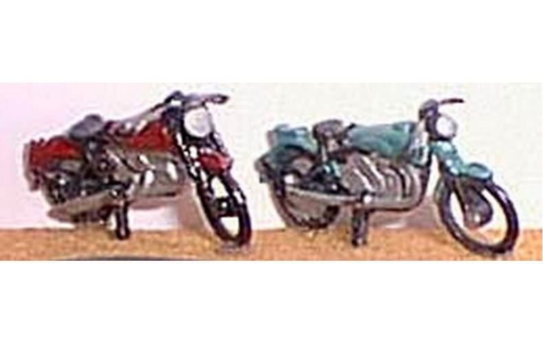 G12a 2 parked Motor Cycles Unpainted Kit OO Scale 1:76