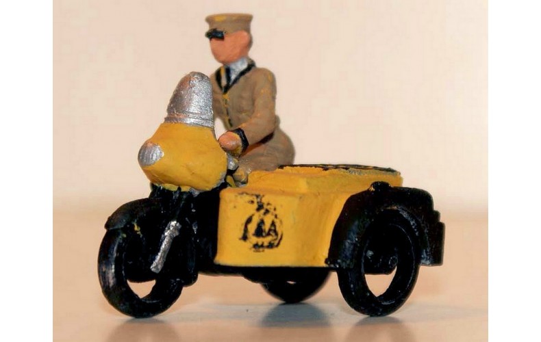 G12b AA Motorbike/sidecar & Riding Figure Unpainted Kit OO Scale 1:76