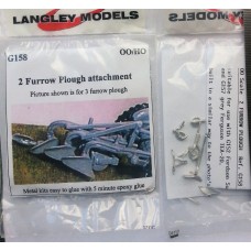 G158 Plough - 2 furrow (for farm tractors) Unpainted Kit OO Scale 1:76