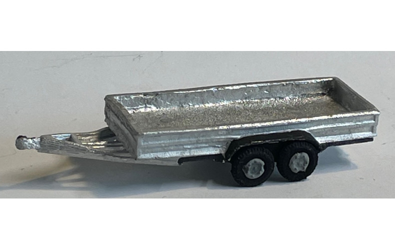 G159c 11ft Farm Lowside Trailer + Load Unpainted Kit OO Scale 1:76