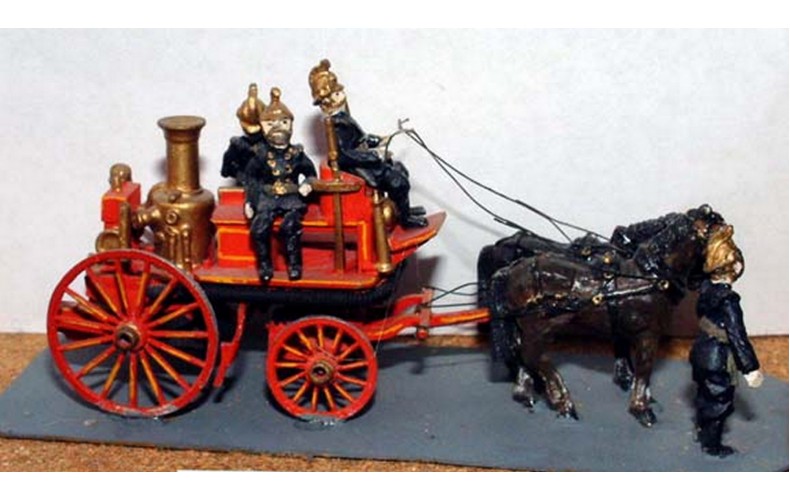 G17 Shand Mason Fire Engine & horses Unpainted Kit OO Scale 1:76