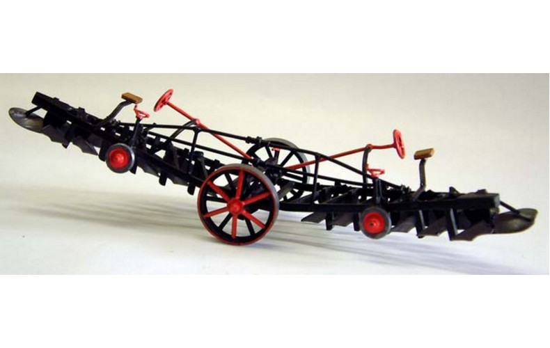 G190 Fowler 6 furrow anti-balance plough Unpainted Kit OO Scale 1:76