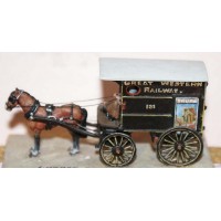 G23 4 wheeled Parcel Van - 1 horse Unpainted Kit OO Scale 1:76