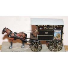 G23 4 wheeled Parcel Van - 1 horse Unpainted Kit OO Scale 1:76