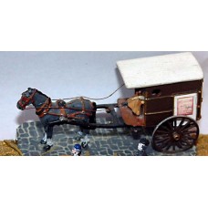 G24 2 wheeled Parcel Van - 1 horse Unpainted Kit OO Scale 1:76