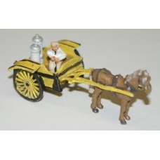 G32 NEW Drawn Milk Cart and Figure Unpainted Kit OO Scale 1:76