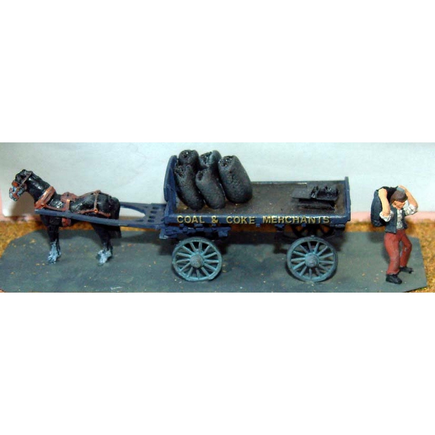 Coal cart horse drawn E22 UNPAINTED N Gauge Scale Langley Model Kit 1/148 Metal 