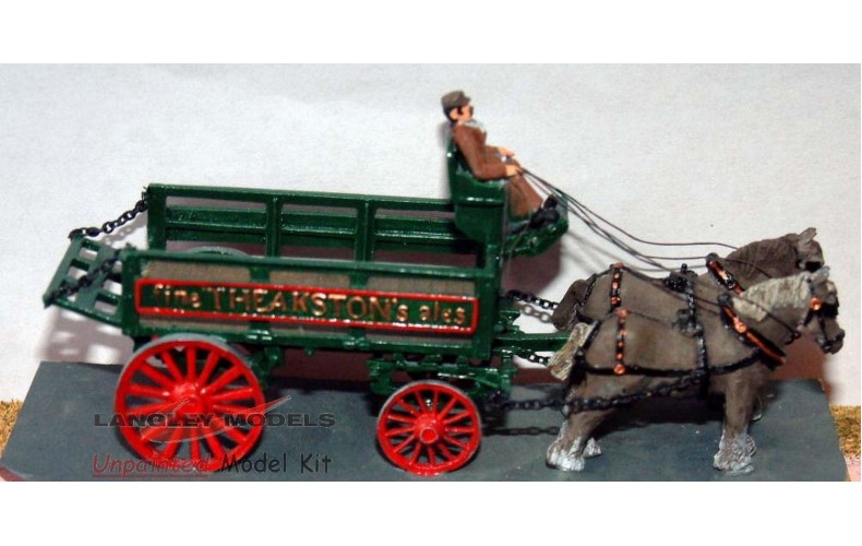 G4 Horse drawn Brewery Dray Unpainted Kit OO Scale 1:76
