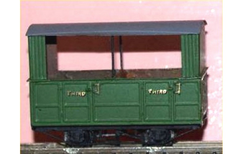 J12 Glyn Valley Tramway Open 3rd Coach Unpainted Kit OO Scale 1:76