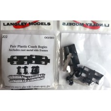 J22 pair plastic Coach bogies Unpainted Kit OO Scale 1:76