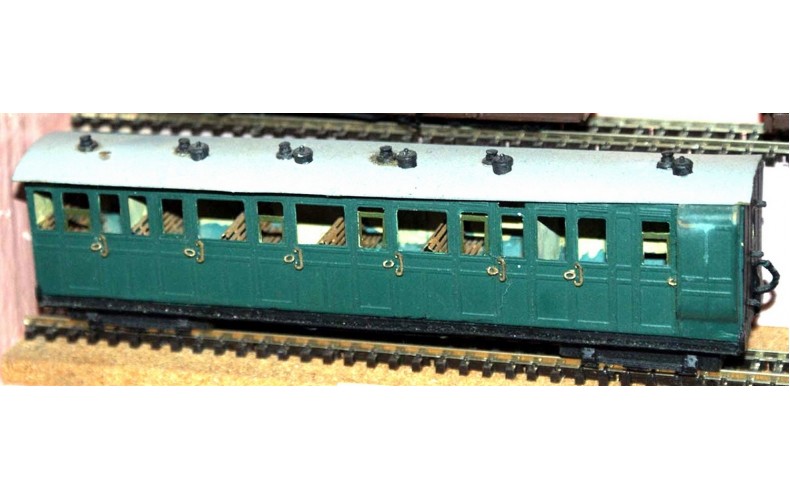 OP6 L.& B. 3rd Class Brake coach (& seats) OP6 Unpainted Kit O Scale 1:43