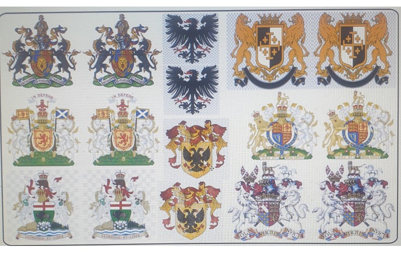 KS19 Waterslide Transfers - Coats of Arms (54mm scale)