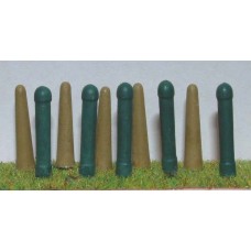 L10 10 Street Bollards - 2 types Unpainted Kit O Scale 1:43