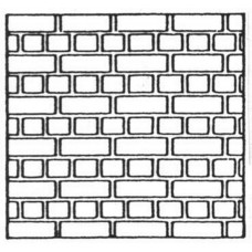 L13b Brick sheet 38 x 29cms English Bond  Unpainted Kit O Scale 1:43