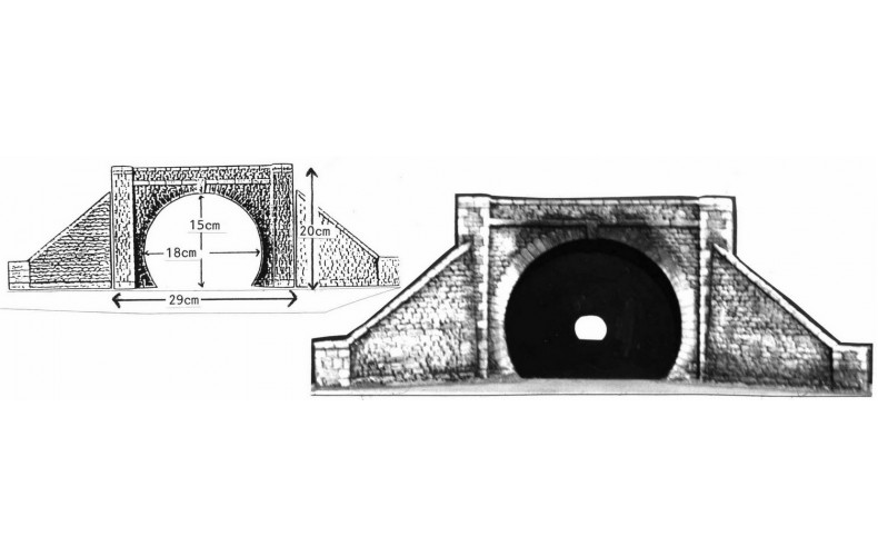 L15 Double Tunnel Mouth (twin track) Unpainted Kit O Scale 1:43