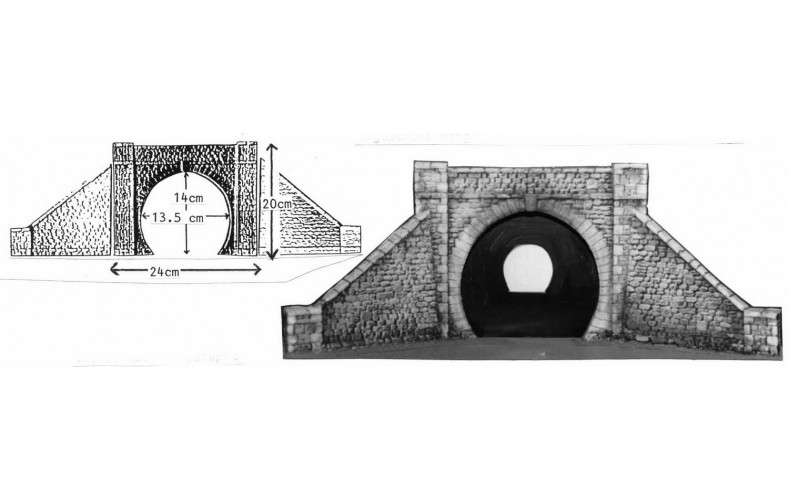 L16 Single Tunnel Mouth (single track) Unpainted Kit O Scale 1:43