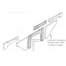 L19 Side Walls (for Cuttings/bridges etc) Unpainted Kit O Scale 1:43