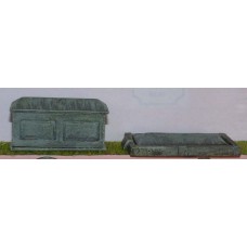 L25a Assorted Tombstones Unpainted Kit O Scale 1:43