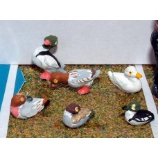 L27 6 Assorted Ducks Unpainted Kit O Scale 1:43