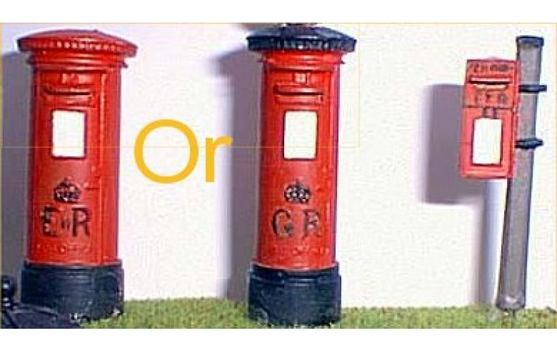 L2p Painted Modern Pillar Boxes (O scale 1/43rd)
