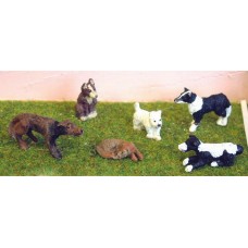 L30p Painted 7 x Dogs O Scale 1:43