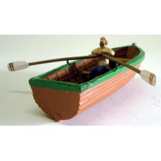L33 Rowing Boat & rowing figure Unpainted Kit O Scale 1:43
