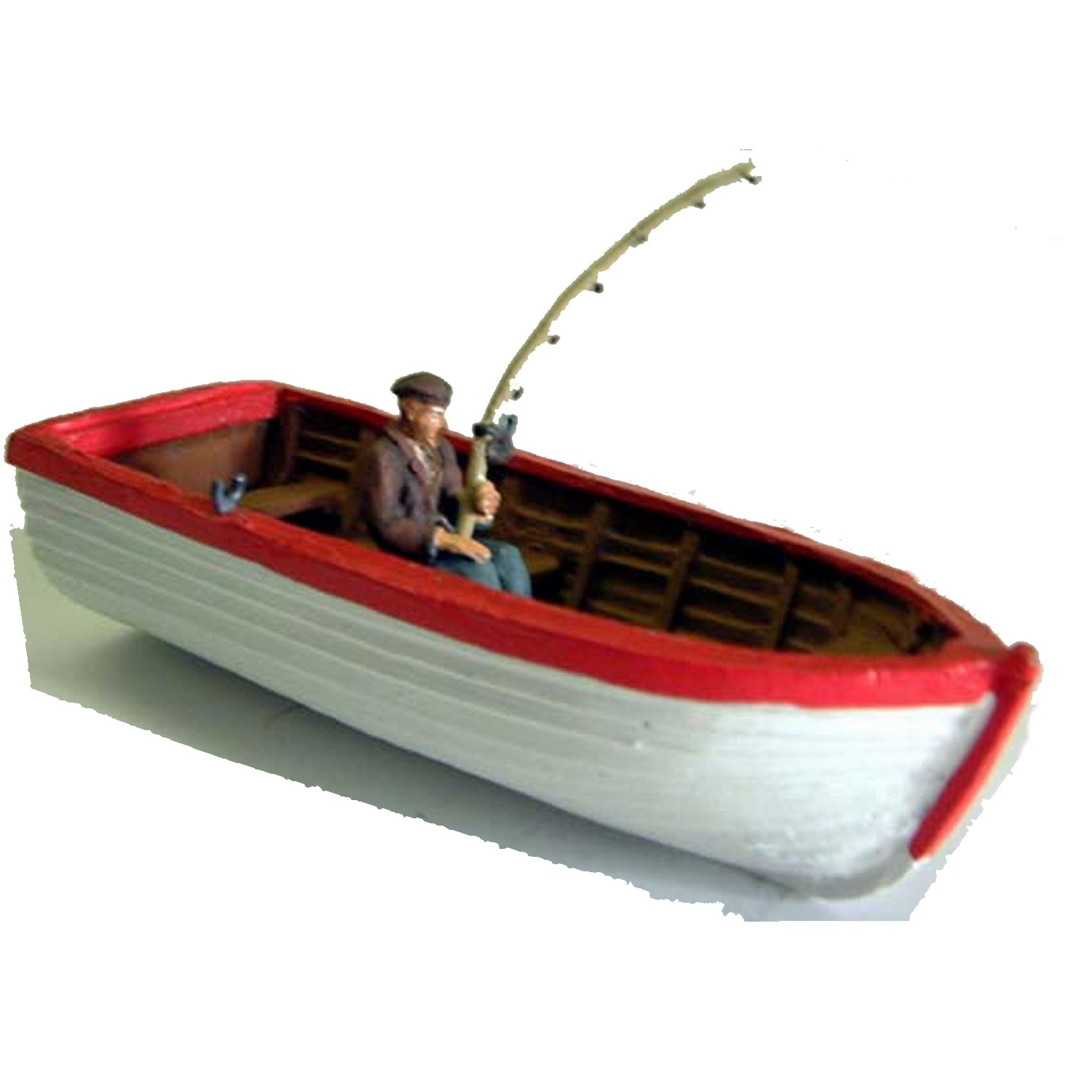 O gauge model Langley L34 Rowing Boat & Fisherman 