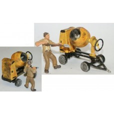 L51 Benford Cement Mixer (battered) + figure Unpainted Kit O Scale 1:43