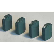 4 x Jerry Cans (Fuel or Water containers) O Scale 1/43rd