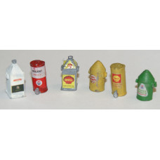 L61 6 x 5 Gallon Oil/Parafin Drums incl decals Unpainted kit (O scale 1/43rd)