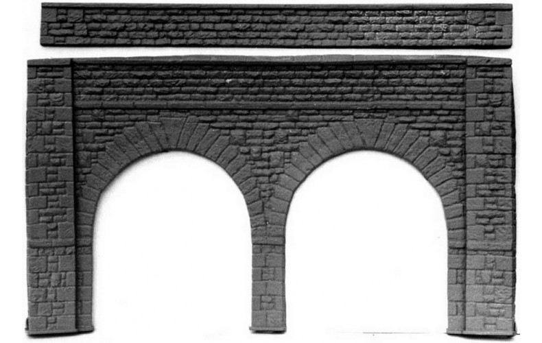 L8 Stone Viaduct 380mm x 214mm high Unpainted Kit O Scale 1:43