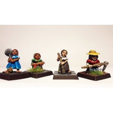 LMF14 Borderlands Halfling Females Unpainted 28mm Scale