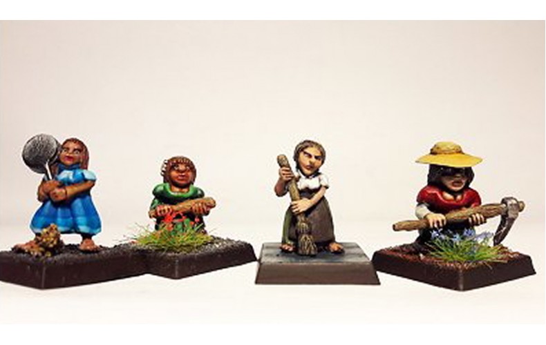 LMF14 Borderlands Halfling Females Unpainted 28mm Scale