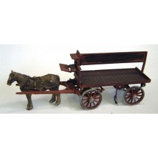 M22 Horse Drawn Coal Cart Unpainted Kit O Scale 1:43