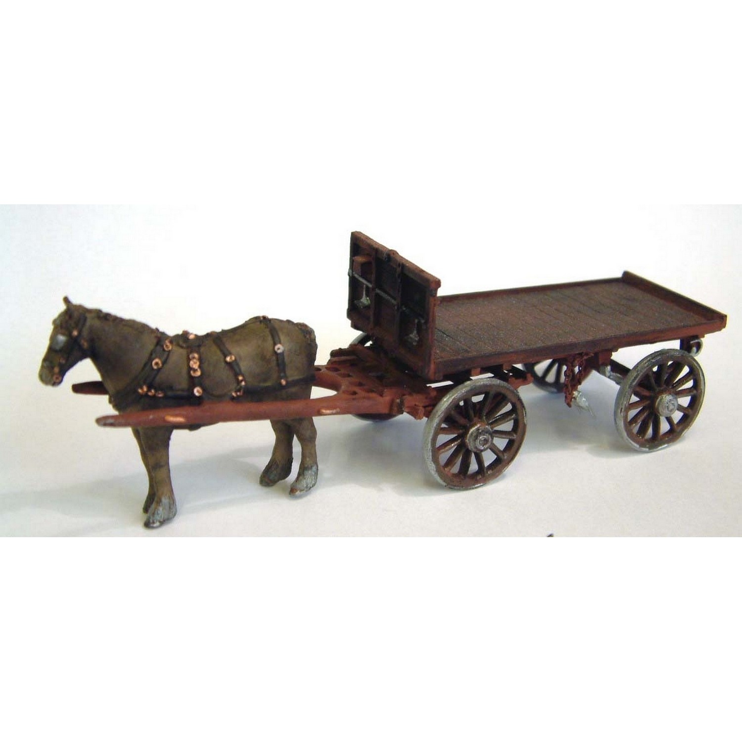 Horse Drawn Railway Flatbed Wagon O Scale 1:43 UNPAINTED Kit M23 Langley Models 