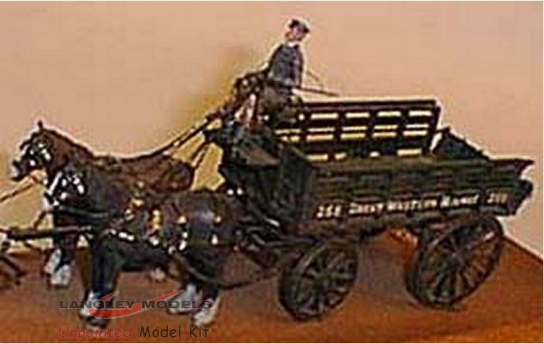 M2 G.W.R. 4.5ton Horse Drawn Wagon Unpainted Kit O Scale 1:43