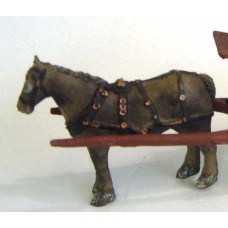 M4 Horse with harness Unpainted Kit O Scale 1:43