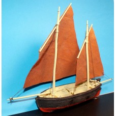 MB21 26ft Lugger Sailing Fishing Boat - Waterline Unpainted Kit OO Scale 1:76