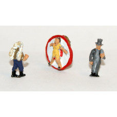 NCIR3 Knife Thrower, Target & Assistant, Circus Ringmaster Unpainted Kit ( N Scale 1/148th)