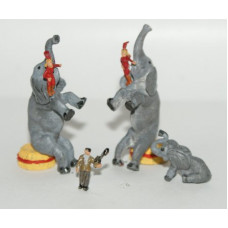 NCIR4 Seated Elephant Act & Baby Trainee Unpainted Kit (N Scale 1/148th)