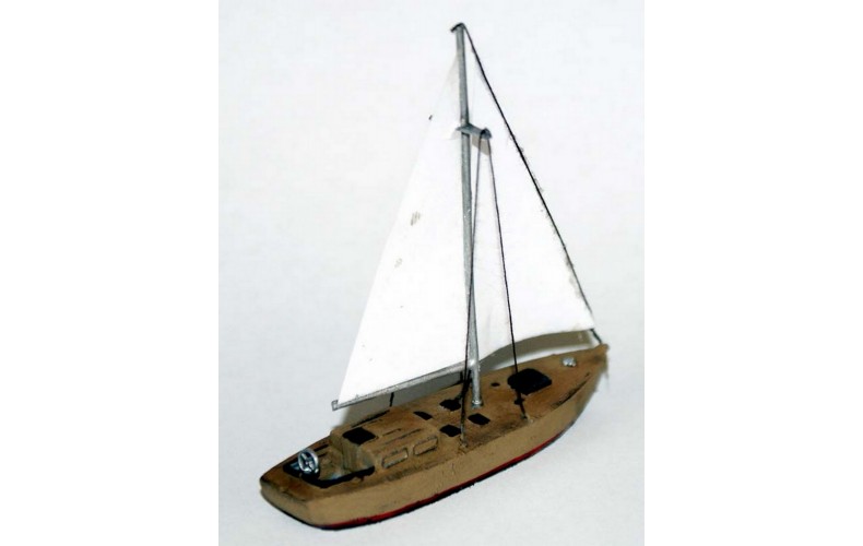 NMB13 30ft Wooden Sailing Yacht Unpainted Kit N Scale 1:148