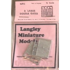 NP11 2 large Double Gates Unpainted Kit N Scale 1:148