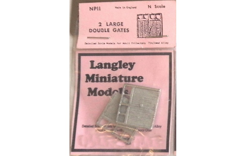 NP11 2 large Double Gates Unpainted Kit N Scale 1:148