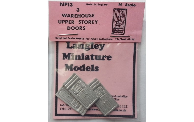 NP13 3 Warehouse upper storey doors Unpainted Kit N Scale 1:148