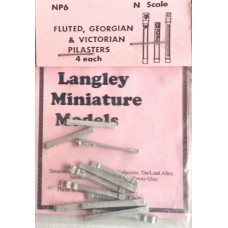 NP6 4 each,fluted, Vic & Georg Pillasters Unpainted Kit N Scale 1:148