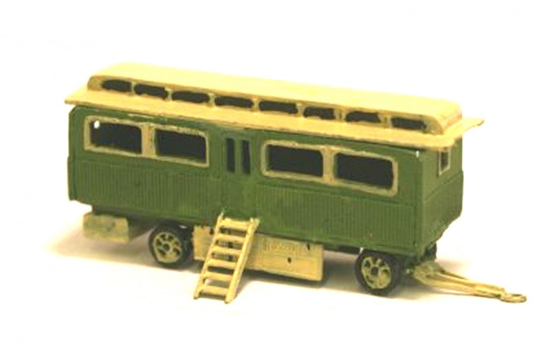 NQ16 Fairground Panelled living Wagon Unpainted Kit N Scale 1:148