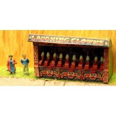 NQ4 Laughing Clowns - Side Stall Unpainted Kit N Scale 1:148