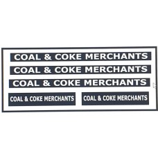 NT10 Coal & Coke Merchant Decals for E22 Coal Cart ( N Scale 1/148th)